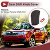 Subaru Forester (2006-2012) Black Red Faux Leather Car Gear Shift Knob Cover