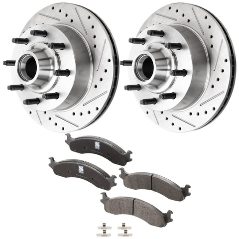 Brake Disc and Pad Kit For 1995-1997 Ford F-250 Front