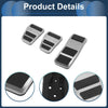 Ford Fiesta (2007-2012) Silver Tone 3 x Foot Accelerator Pedal Covers