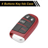 Dodge Charger Black Red Key fob Shell Case 4 Button