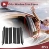 Toyota Fortuner Carbon Fiber 8 Pcs Car Door Pillar Window Trim (2024–2025)