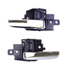 Interior Door Handle Chrome Pair Fits Mitsubishi Mirage 5D Hatchback 2012-18 D06