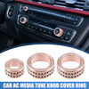 BMW 3 Series F30 Rose Gold Tone 3 Pcs 3 x Tune Knob Cover Ring