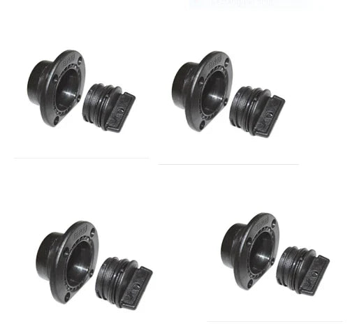 4 Boat Bungs Self Bailer Black TENOB Large Nylon External Mount