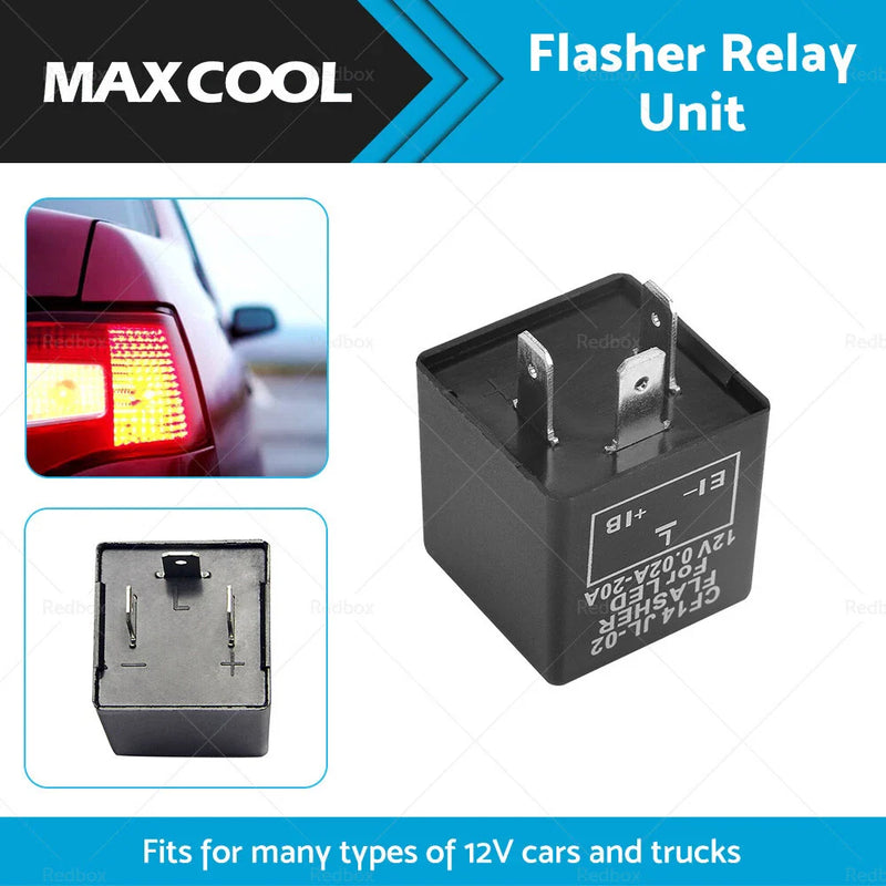 Indicator / Blinker - Positive on Right 12V 3 Pin LED Flasher Relay Unit