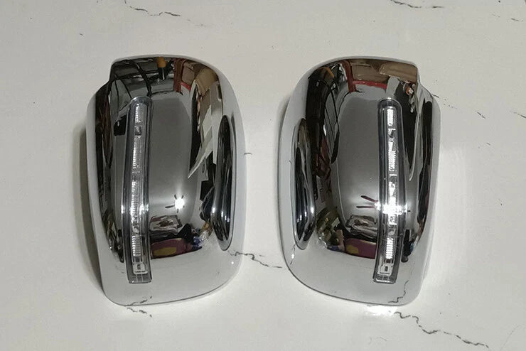 Mitsubishi L200 Triton Chrome Side Mirror Cover Trim with LED (2015-2018)