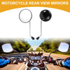 M8 M8 Rear View Mirrors Handlebar Mirrors Silver Tone Black Iron