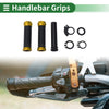 Motorcycle Rhombus Gold Tone 7/8" 22mm Hand Grips Cover Kit