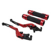 Yamaha YZF R1M R1S Red Extendable Brake Clutch Lever Grip Set (2015-2023)