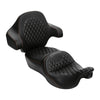 Harley Touring Black 2-Up Driver Passenger Seat Backrest (2014-2023)