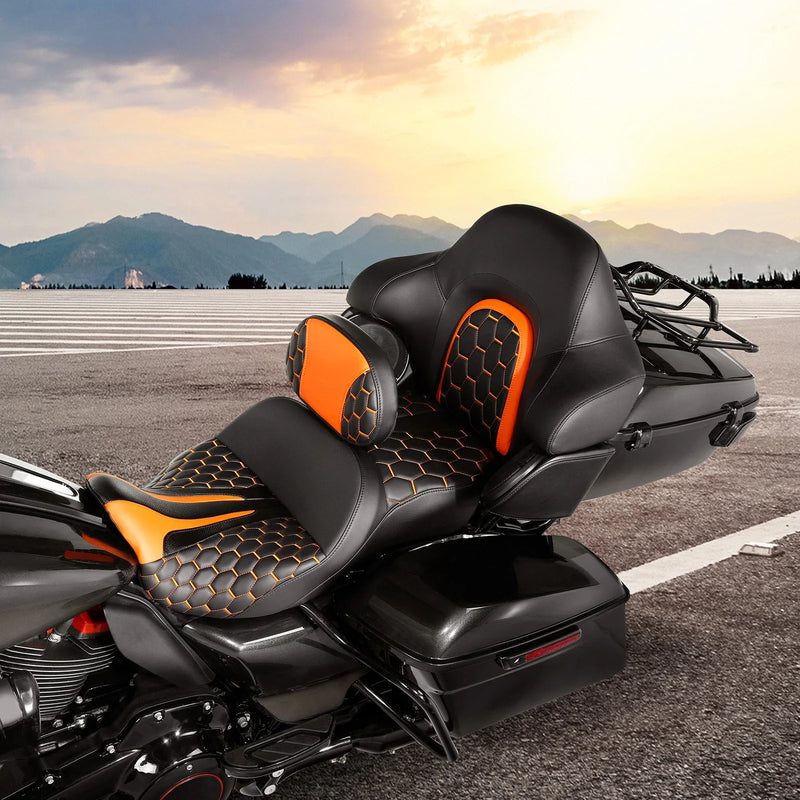 Harley Street Electra Glide Driver Passenger Seat & Backrest (2014-2023)