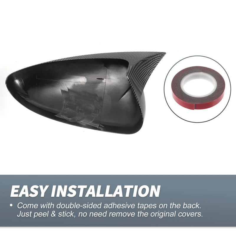 Chevrolet Cruze Rearview Mirror Cover Overlay Black Carbon Fiber