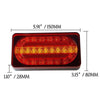2 x 6" RV Trailer Truck Amber & Red 24 LED Mount Stop Turn Tail Brake Light