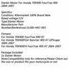 Honda TRX400 FourTrax 400 Electric Motor (2004-2007)
