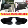 Infiniti Q50 Q60 (2014-2022) Gloss Black M3 Style Rearview Mirror Cover Caps