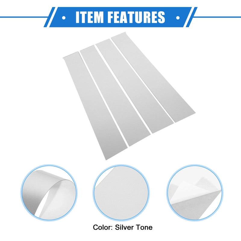 Dodge Ram 1500 (2009-2010) Silver Tone 4 x Pillar Door Window Trim Covers