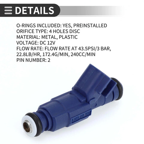 Ford Escape 2005-2008 2.3L Blue 1 x Unit Fuel Injector