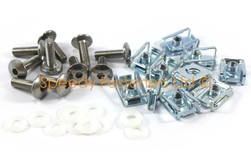 10 x 6mm Motorspoiler Bolzen Verkleidung Clips Edelstahl & Feder