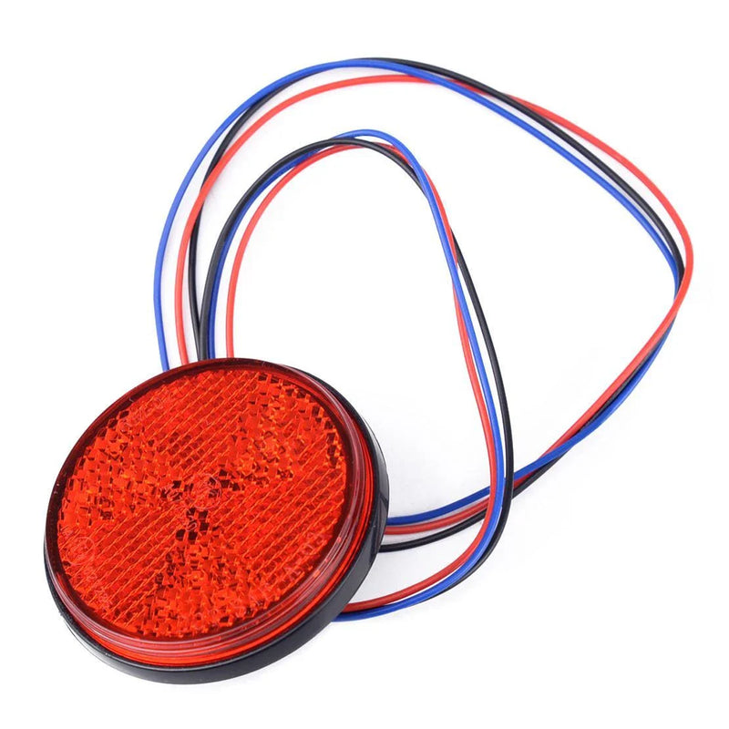 Car Trailer Truck 24 LED Round Red Tail Brake Stop Light Lamps