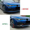 VW Golf 8 MK8 Carbon Look Front Bumper Side Air Vent Trim (2020-2024)