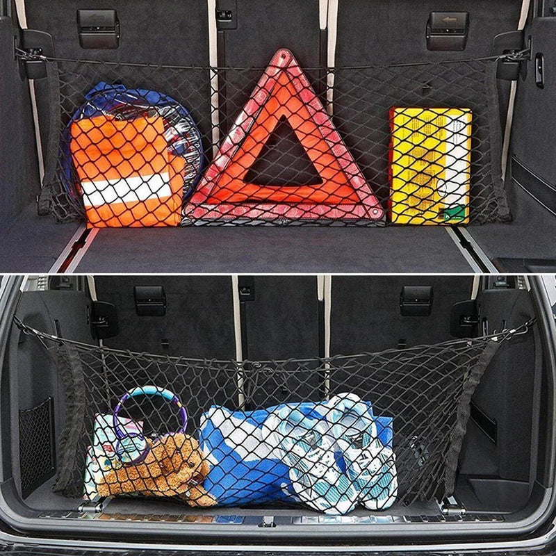 SUV Universal Rear Trunk Cargo Net Organizer (Fits Most Models)