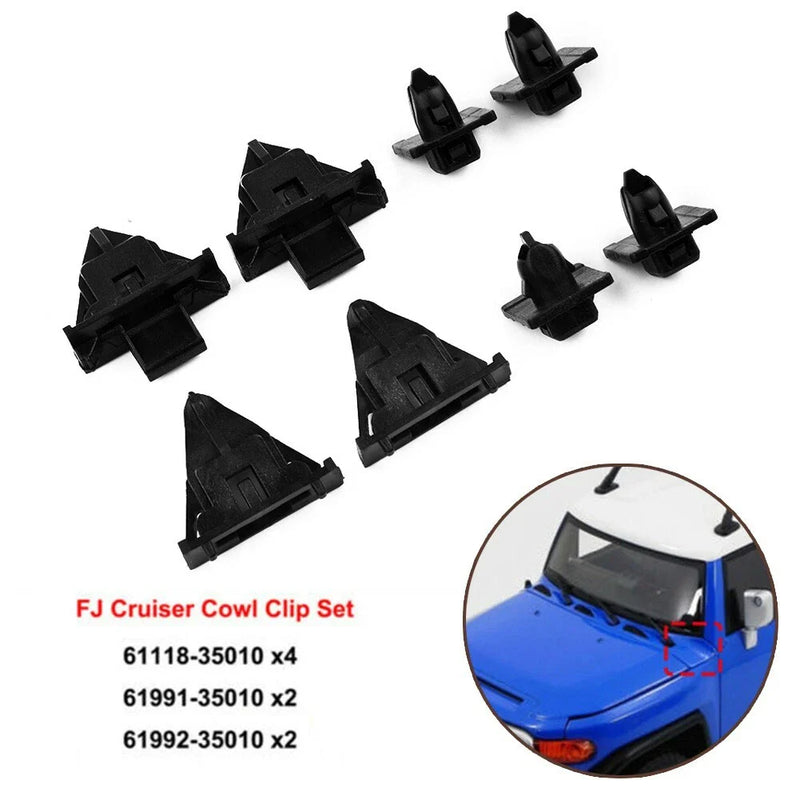 Toyota FJ Cruiser Cowl Clips 8pcs (2007–2014)