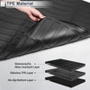 Kia EV9 (2024 - ) Black TPE Long Grid Pattern Cargo Liner Rear Trunk Mat