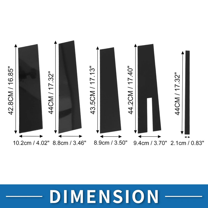 Ford Flex (2009-2015) Black 9 x Door Pillar Window Trim