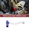Kayo T6 Siver Tone Blue Folding Motorcycle Gear Shifter Lever