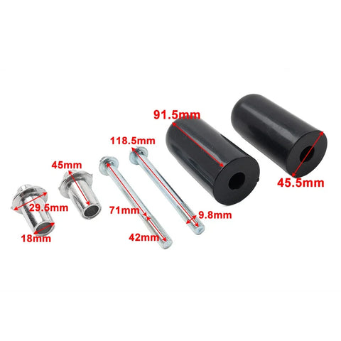 Yamaha & Suzuki - Black Universal Motorcycle Frame Sliders
