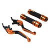 Honda CB1100 CB1300 Orange Extendable Brake Clutch Lever Grip Set (2013-2023)