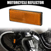 4 x Universal Reflector Rectangle Motorbike Reflector Red Orange