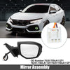 Honda Civic 3 Pin Right Side Door Mirror Assembly Black (2016-2021)
