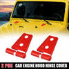 Jeep Wrangler 2007-2018 Red Engine Hood Hinge Cover Trim