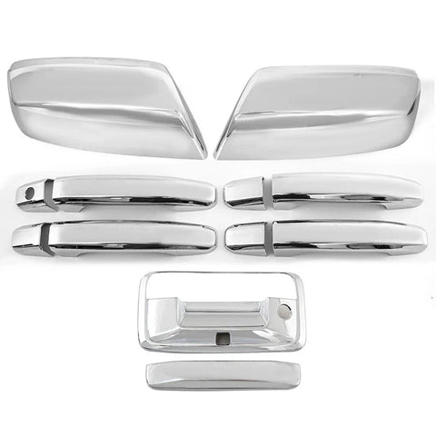 Chevy Silverado 4Dr Chrome Top Mirror Handle Tailgate Covers (2014-2018)
