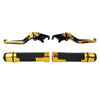Kawasaki ZX636R Gold Extendable Brake Clutch Levers & Handlebar Grips (2003-2004)