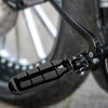 Harley Softail Fat Bob Black Driver Rider Footpegs (2018-2025)