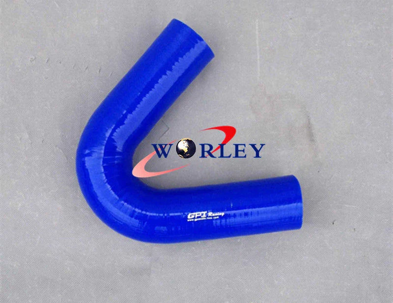 Turbo Intercooler Blue 3" 76mm 135° Elbow Bend Silicone Hose Pipe