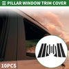 Ford Fiesta (2011-2015) Black 10 Pcs Door Pillar Window Trim