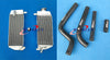 Yamaha YZ125 Aluminum Radiator + Red Silicone Hose (2002-2004)