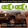 Jeep Wrangler JL JLU (2018-2024) - Plastic Green Engine Hood Hinge Covers