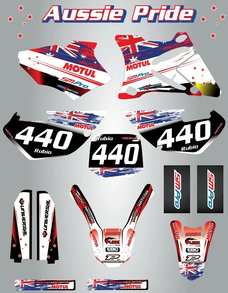 Husqvarna WR 350 Custom Graphic Kit - AUSSIE PRIDE (1993-1995)
