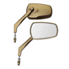 Harley Touring Electra Road King Glide Gold Rear-View Mirrors (1982-2024)