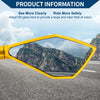 M8 / M10 Rear View Mirror M8/M10 Prismatic Shape Gold Tone Aluminum Alloy