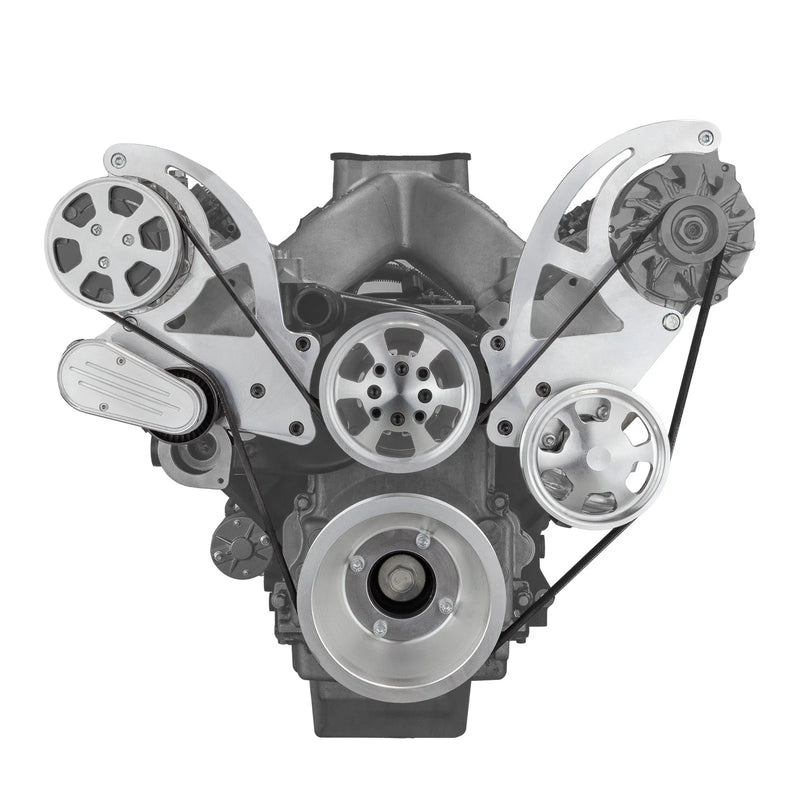 Chevy GM LS1 LS2 LS3 LS6 Aluminum Complete Serpentine Engine Pulley Kit