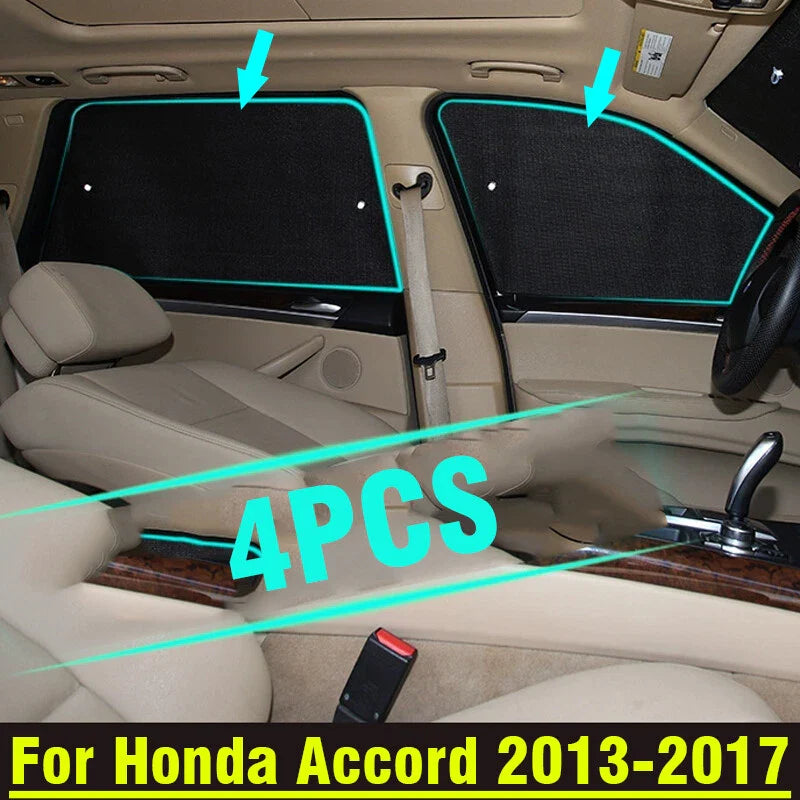 Honda Accord Sunshade / 4pcs / Side Window Privacy (2013–2017)