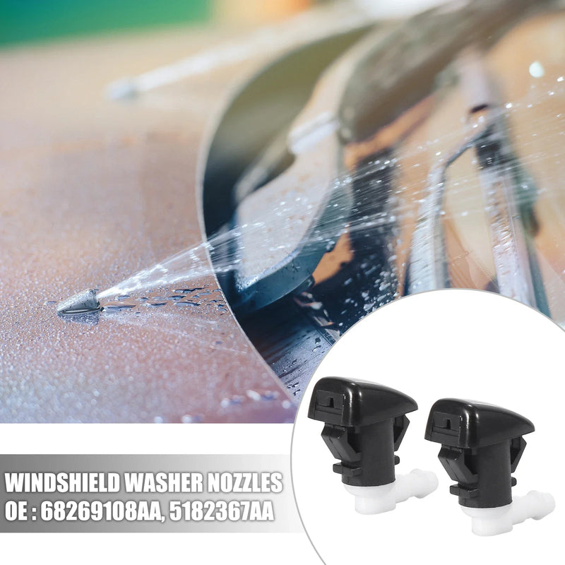 Dodge 2 x Windshield Washer Nozzles & 2.5m Hose Kit (2011-2023)