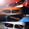 BMW 5 6 7 Series Pair ABS Front Grille Trim Strips Cover Decor Yellow