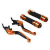 BMW F650GS Orange Extendable Brake Clutch Levers Grips Set (2002-2007)