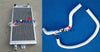 Suzuki LT250R 3-Core Aluminum Radiator & White Hose (85-92)
